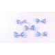 10 appliques noeuds vichy bleu