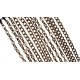 Mixte de 12 bracelets chaine en métal bronze