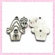 15 breloques maison argentées en métal 2.4cm