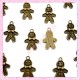 Lot de 30 breloques bonhommes pain d'épice bronze 18mm