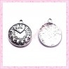  15 breloques horloge en métal argentées 2.2cm