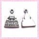  15 breloques Taj Mahal en métal argentées 2.3cm