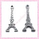  15 breloques tour eiffel en métal argentées 2.4cm