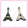  15 breloques tour eiffel en métal bronze 2.4cm