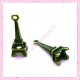  15 breloques tour eiffel en métal bronze 2.4cm