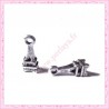  15 petites breloques Tour Eiffel en métal argentées 1.6cm