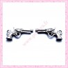  15 breloques pistolet en métal argentées 2.1cm