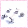  15 breloques sucette pour bébé en métal argentées 1.3cm
