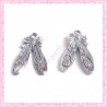  15 breloques ballerine en métal argentées 2.1cm