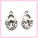  15 breloques cadenas en métal argentées 1.6cm