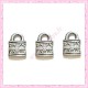  15 breloques cadenas en métal argentées 1.3cm