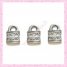  15 breloques cadenas en métal argentées 1.3cm
