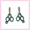  15 breloques ciseaux en métal bronze 3cm