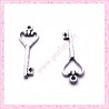  15 breloques clef en métal argentées 2.6cm