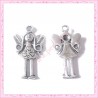  15 breloques fée en métal argentées 2.5cm