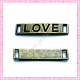  15 breloques LOVE en métal bronze 2.8cm