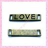  15 breloques LOVE en métal bronze 2.8cm