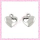 15 breloques coeur en métal argentées 1.3cm