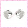  15 breloques coeur en métal argentées 1.3cm