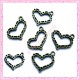 15 breloques coeur en métal bronze 1.9cm
