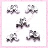  15 breloques éléphant en métal argentées 1.4cm