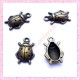  15 breloques coccinelles en métal bronze 1.8cm