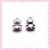  15 breloques ourson nounours en métal argentées 1.1cm