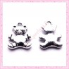  15 breloques ourson nounours en métal argentées 1.6cm