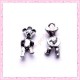  15 breloques ourson nounours en métal argentées 1.9cm