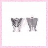  15 breloques papillon en métal argentées 1.7cm