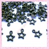 50 breloques étoiles bronze 12mm