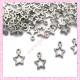 50 breloques étoiles argentés 10mm