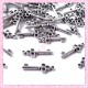 50 breloques clefs argentées 21mm
