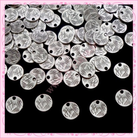 Lot de 100 sequins doré 8mm en métal