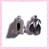  15 breloques tongs en métal argentées 1.6cm