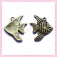  15 breloques poisson en métal bronze 2cm