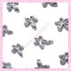  15 breloques fleur en métal argentées 1.7cm