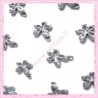  15 breloques fleur en métal argentées 1.7cm