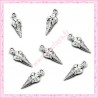  15 breloques glace en métal argentées 1,7cm
