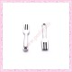  20 breloques fourchette en métal argentées 2,3cm