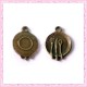  15 breloques assiette en métal bronze 2cm