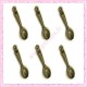  15 breloques cuillère en métal bronze 2.6cm