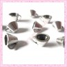  15 breloques tasse en métal argentées 1cm