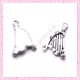  15 breloques harpe en métal argentées 2cm