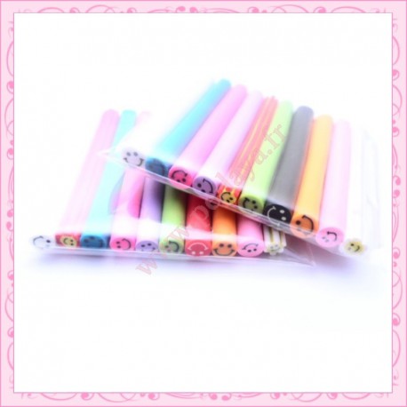 EXTRA PRIX : Mix de 10 canes fimo smiley