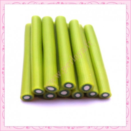 10 canes fimo kiwi