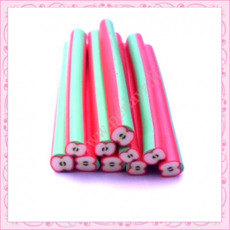 10 canes fimo pomme