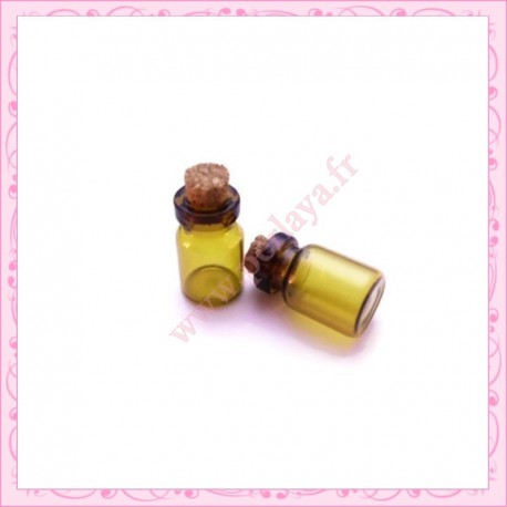  5 fioles marron en verre 0.7ml
