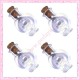  5 fioles rondes en verre 2.8cm