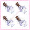  5 fioles rondes en verre 2.8cm